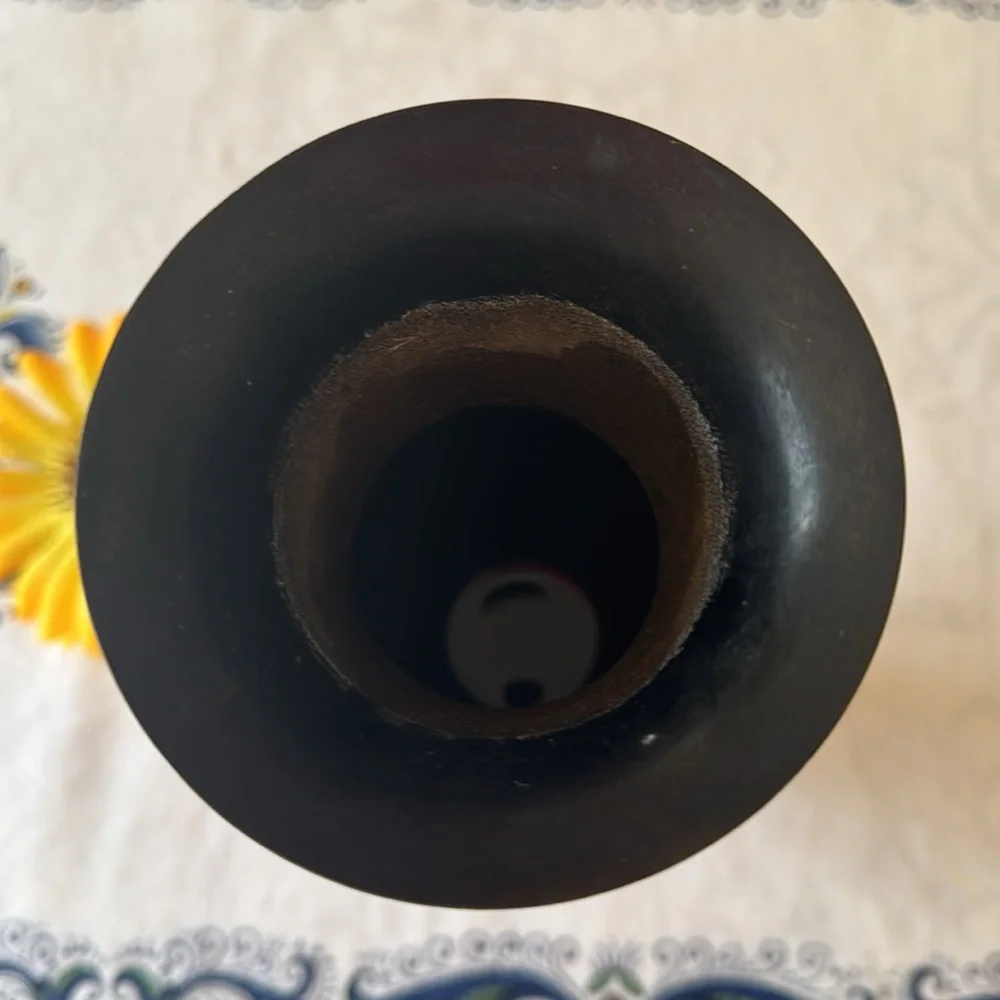 🩷 Pottery Barn; Made in India, Bronze & Mocha Sturdy Flower Vase/Decor 9” Tall!